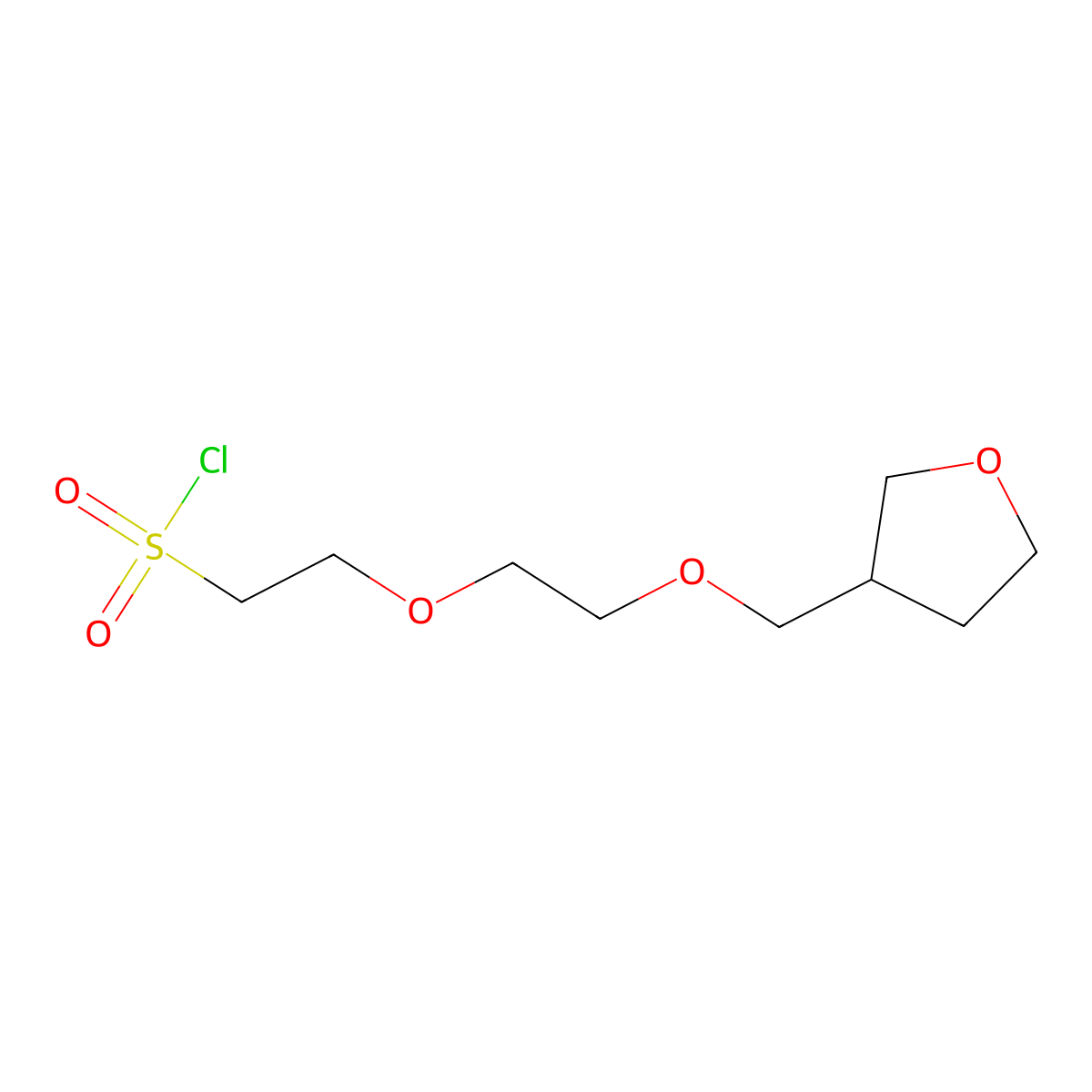 2-{2-[(Oxolan-3-yl)methoxy]ethoxy}ethane-1-sulfonyl chloride molecular structure, CAS 1339436-44-0