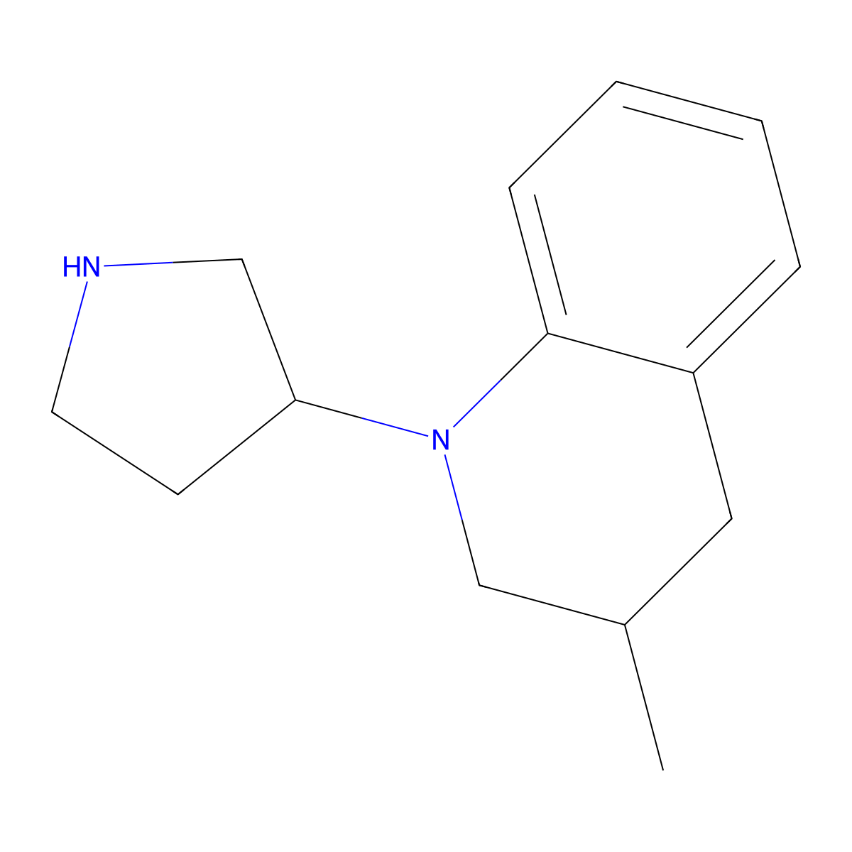 3-Methyl-1-(pyrrolidin-3-yl)-1,2,3,4-tetrahydroquinoline molecular structure, CAS 1339437-48-7