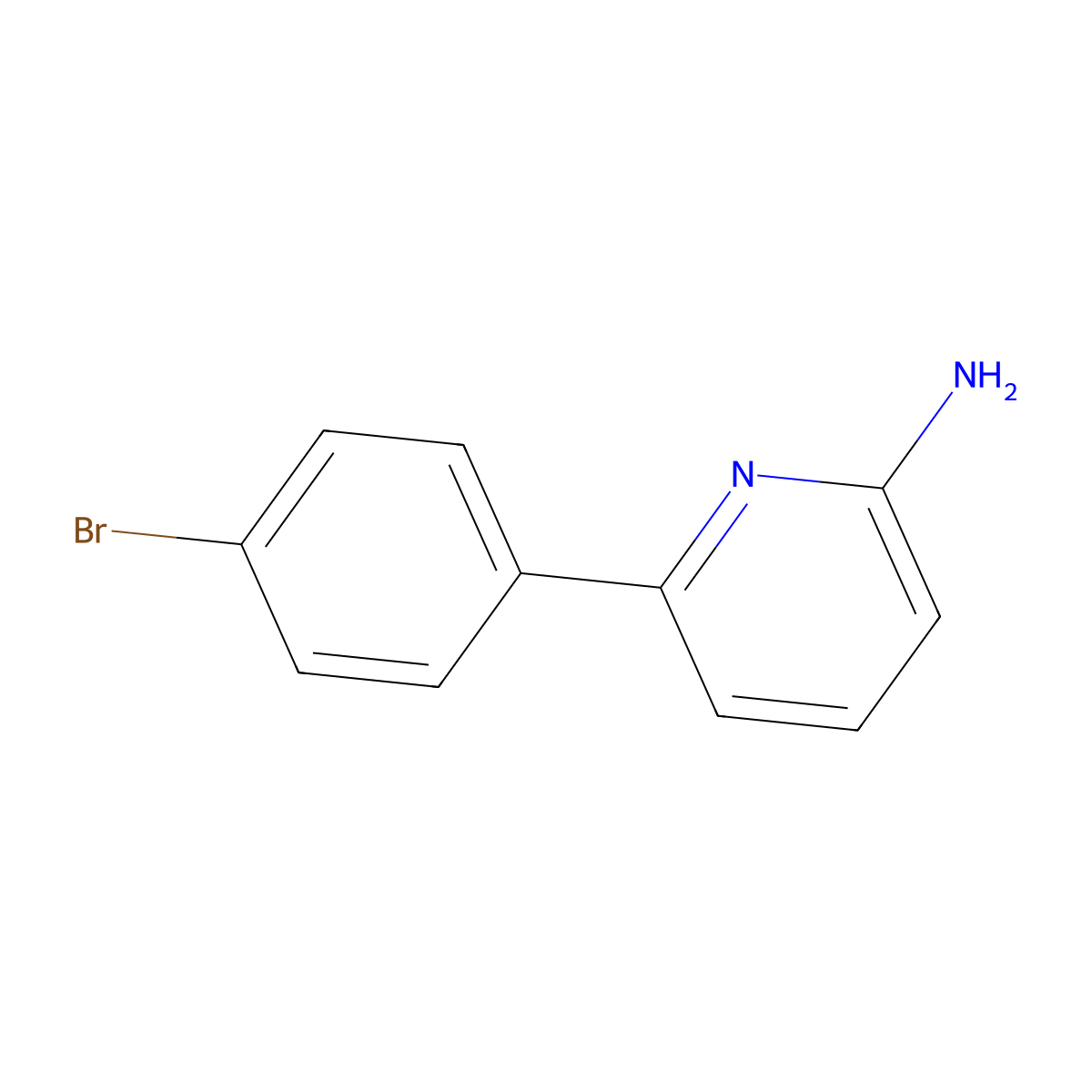 6-(4-Bromophenyl)pyridin-2-amine molecular structure, CAS 1339439-82-5