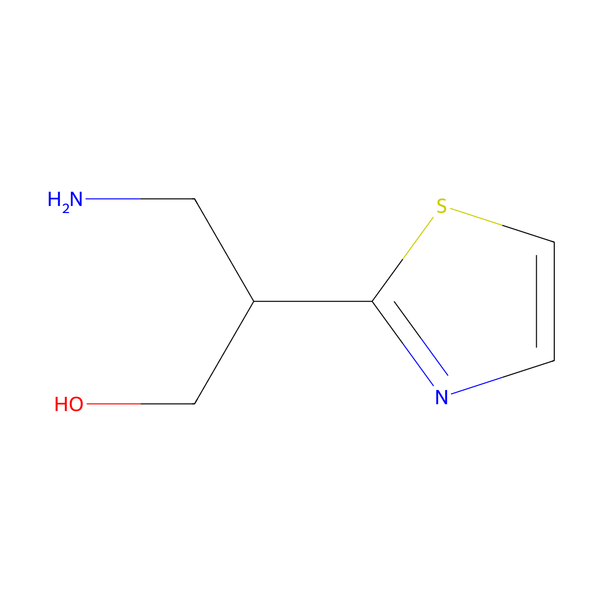 3-Amino-2-(thiazol-2-yl)propan-1-ol molecular structure, CAS 1339440-49-1