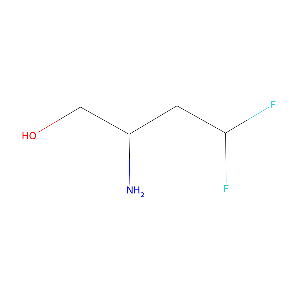 2-Amino-4,4-difluorobutan-1-ol molecular structure, CAS 1339442-12-4