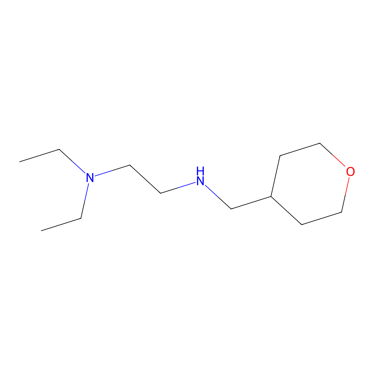 [2-(Diethylamino)ethyl][(oxan-4-yl)methyl]amine molecular structure, CAS 1339444-04-0
