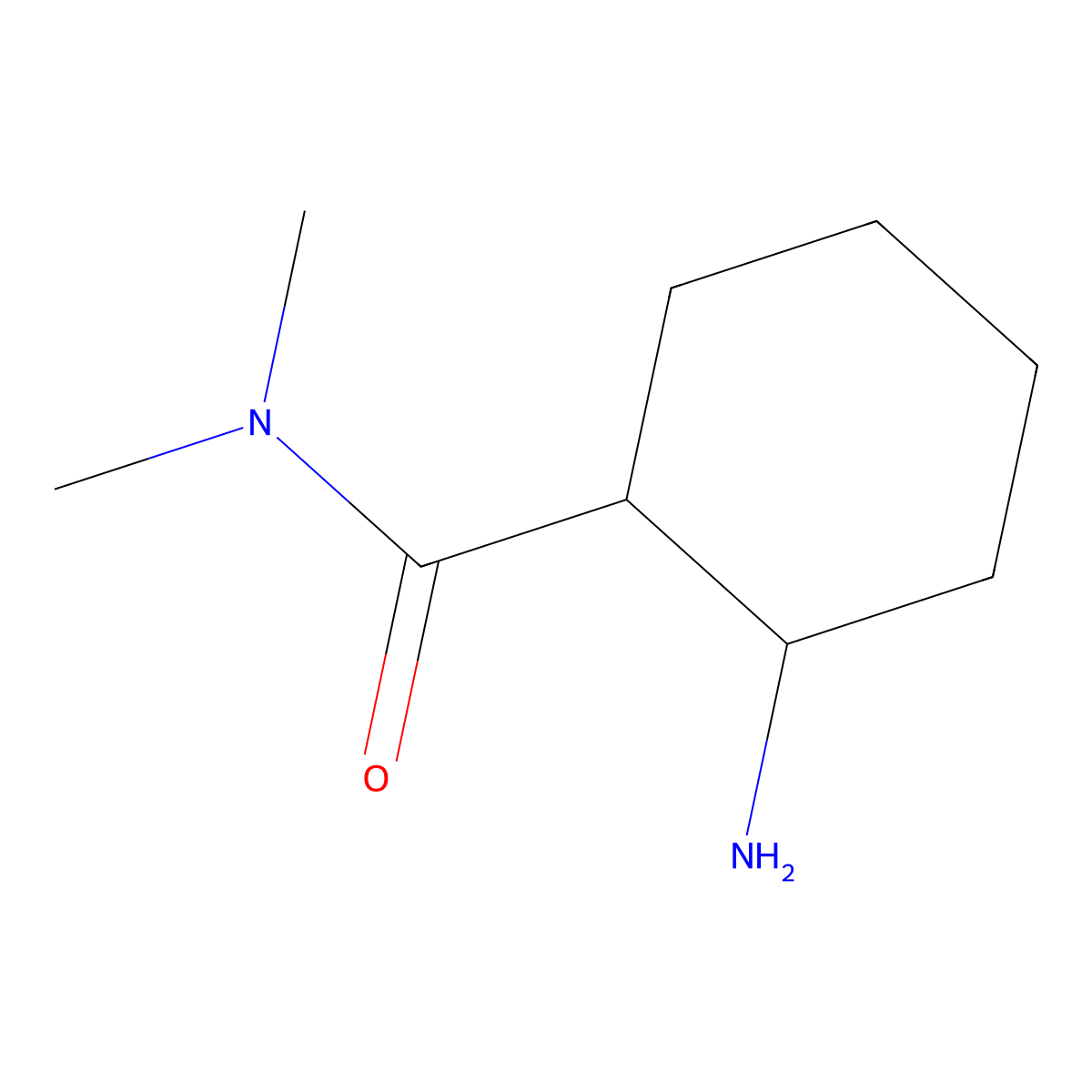 2-amino-N,N-dimethylcyclohexane-1-carboxamide molecular structure, CAS 1339444-83-5