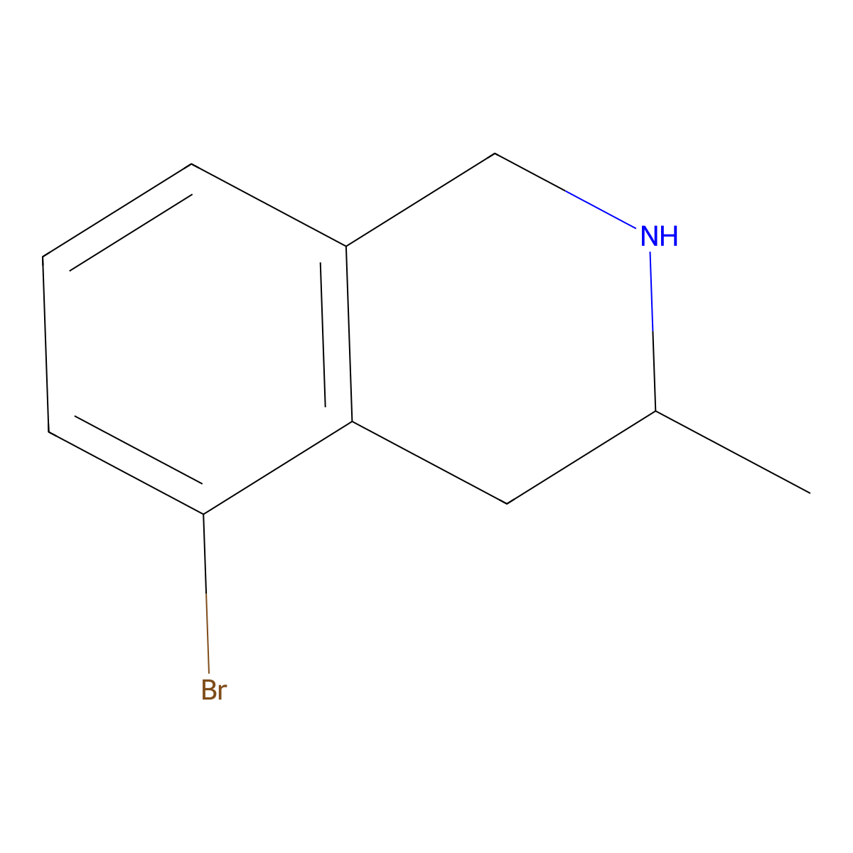5-Bromo-3-methyl-1,2,3,4-tetrahydroisoquinoline molecular structure, CAS 1339444-84-6