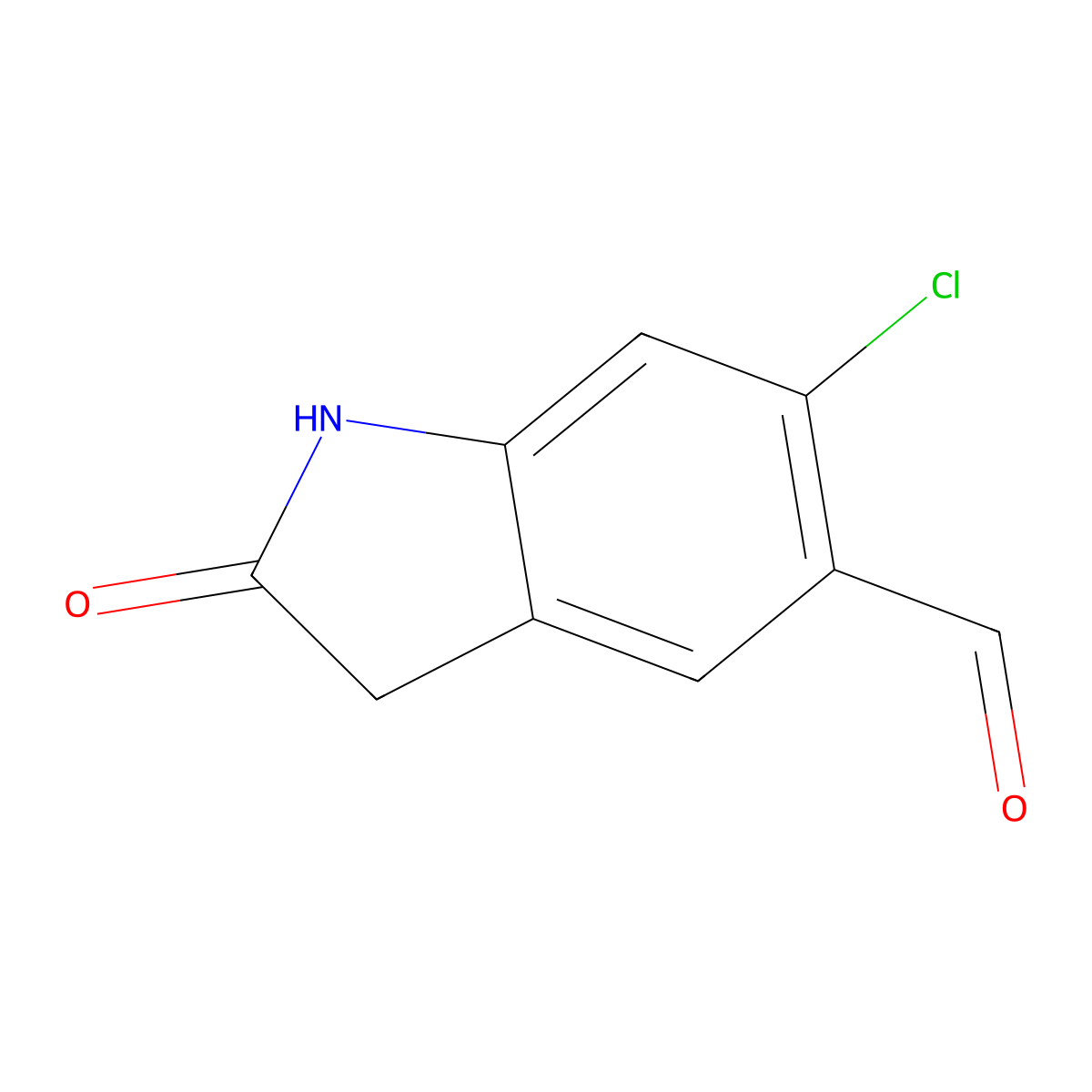 6-Chloro-2-oxoindoline-5-carbaldehyde molecular structure, CAS 1339447-02-7