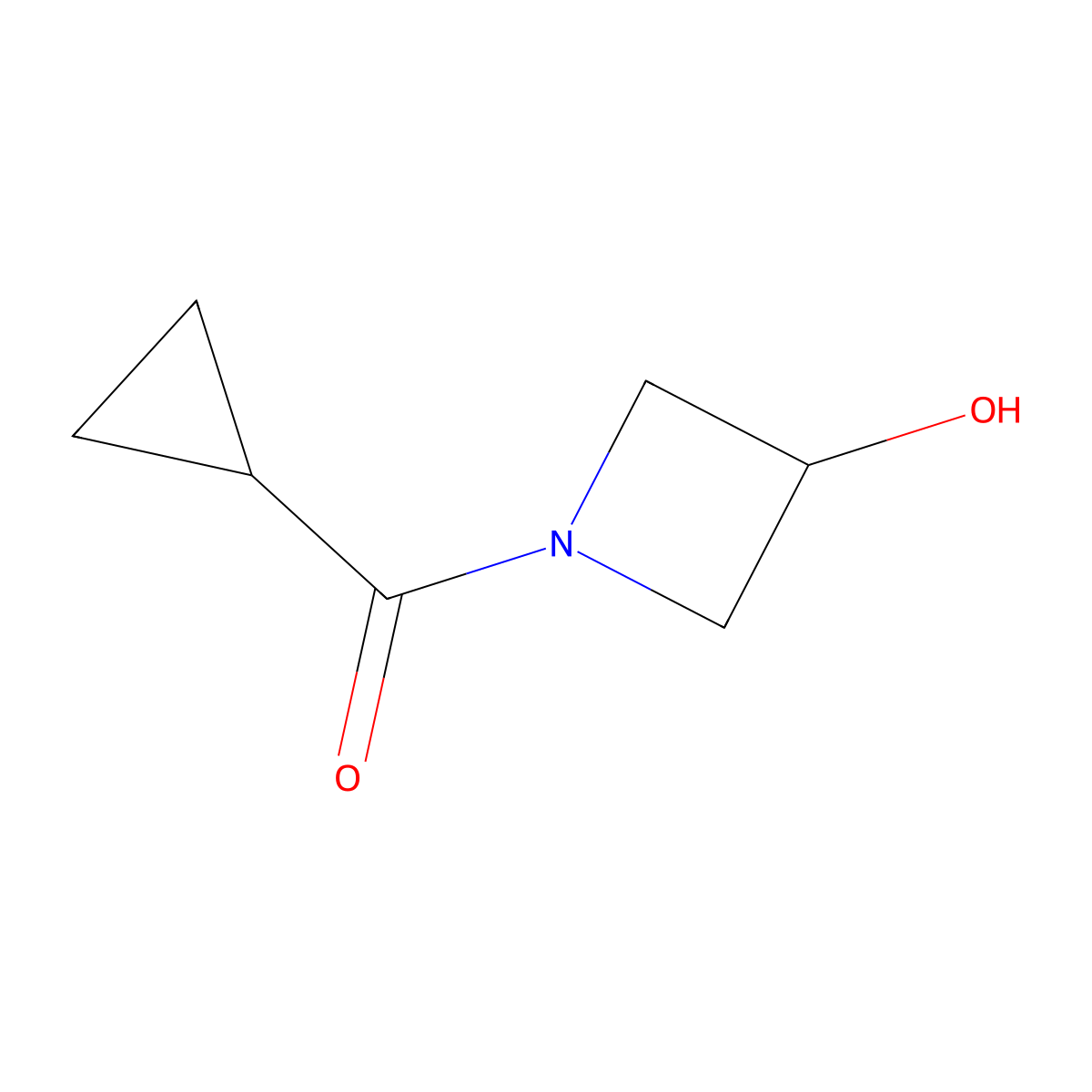 1-Cyclopropanecarbonylazetidin-3-ol molecular structure, CAS 1339451-70-5