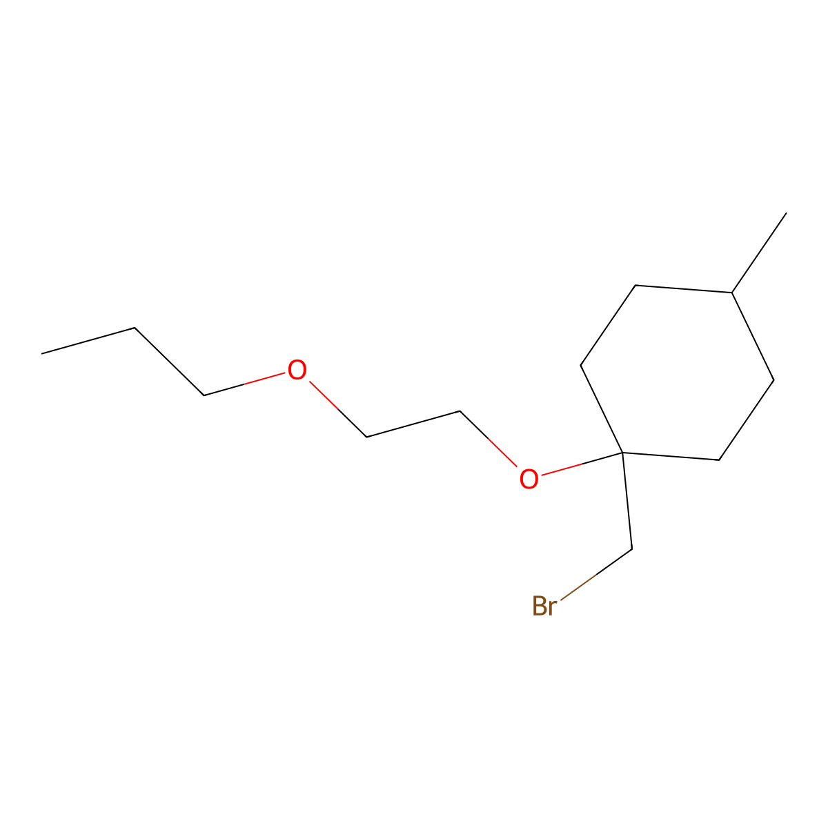 1-(Bromomethyl)-4-methyl-1-(2-propoxyethoxy)cyclohexane molecular structure, CAS 1339451-99-8