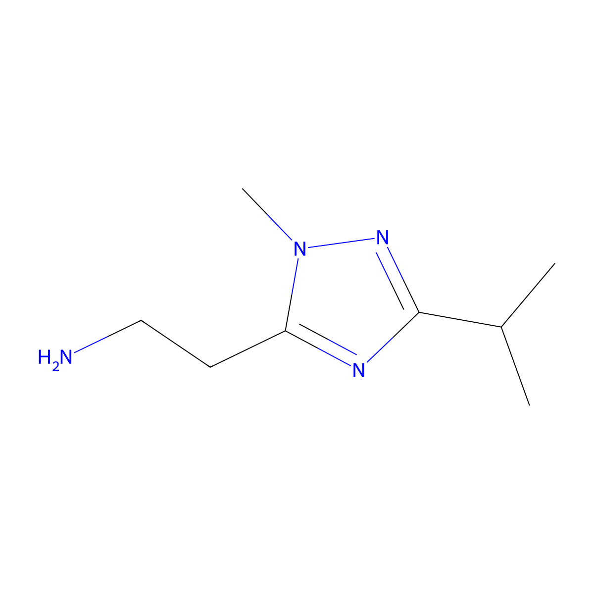 2-(3-Isopropyl-1-methyl-1h-1,2,4-triazol-5-yl)ethan-1-amine molecular structure, CAS 1339455-53-6