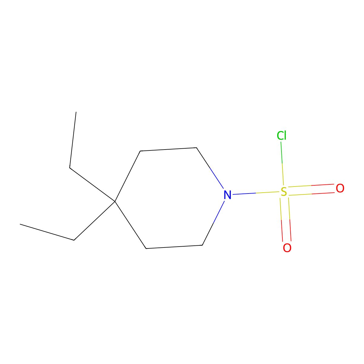 4,4-Diethylpiperidine-1-sulfonyl chloride molecular structure, CAS 1339456-95-9
