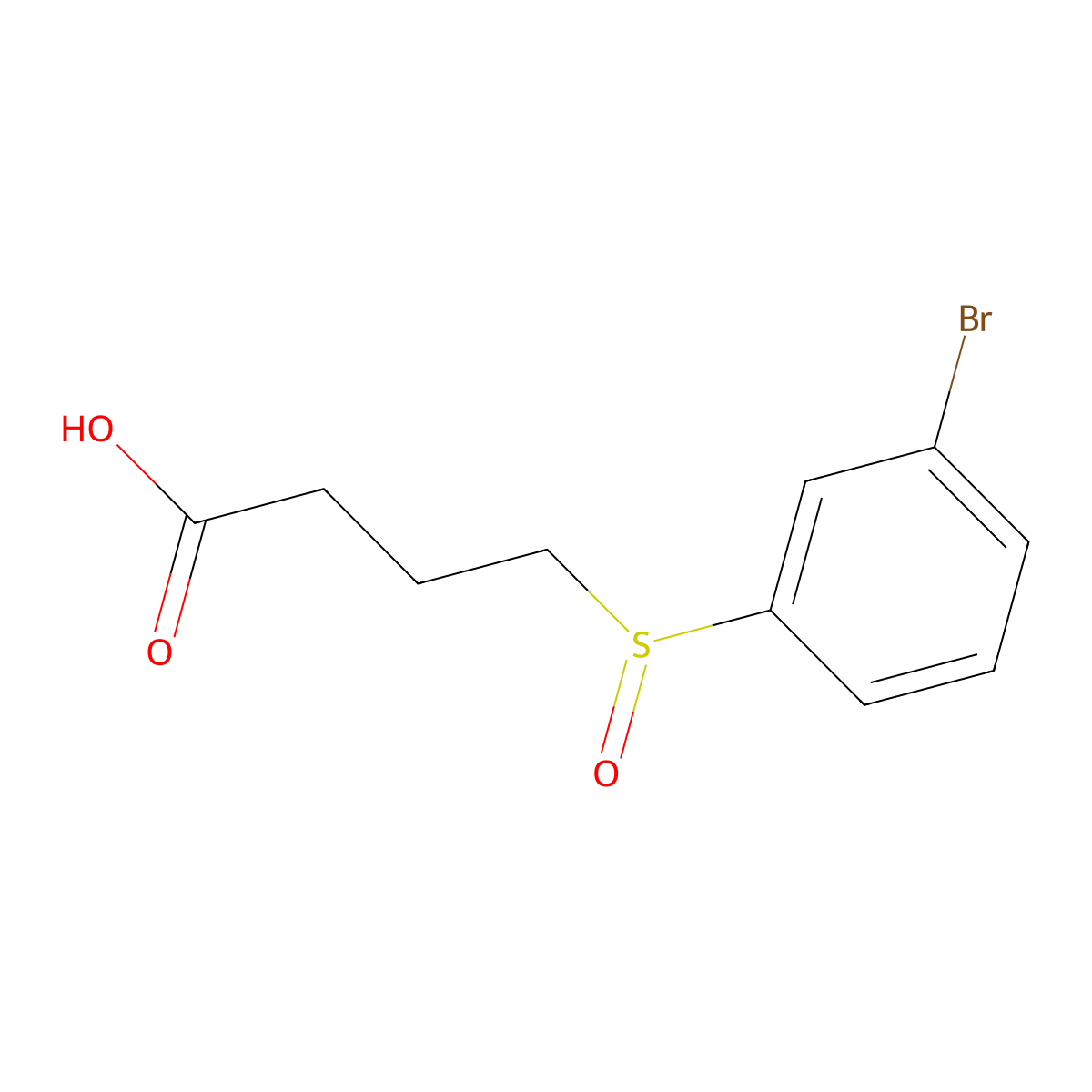 4-(3-Bromobenzenesulfinyl)butanoic acid molecular structure, CAS 1339457-50-9