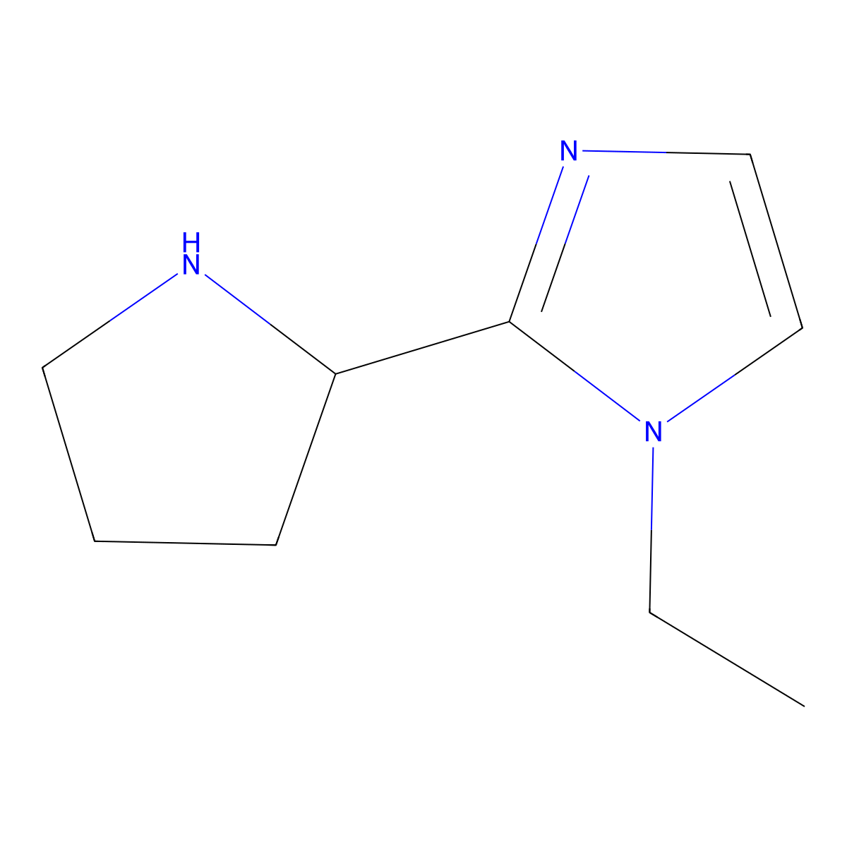 1-ethyl-2-(pyrrolidin-2-yl)-1H-imidazole molecular structure, CAS 1339457-56-5
