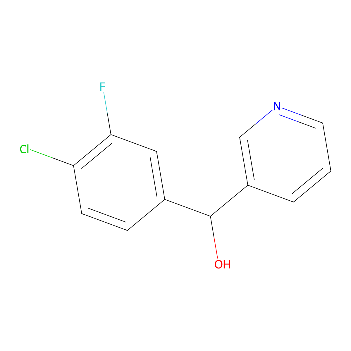 alpha-(4-Chloro-3-fluorophenyl)-3-pyridinemethanol molecular structure, CAS 1339458-36-4
