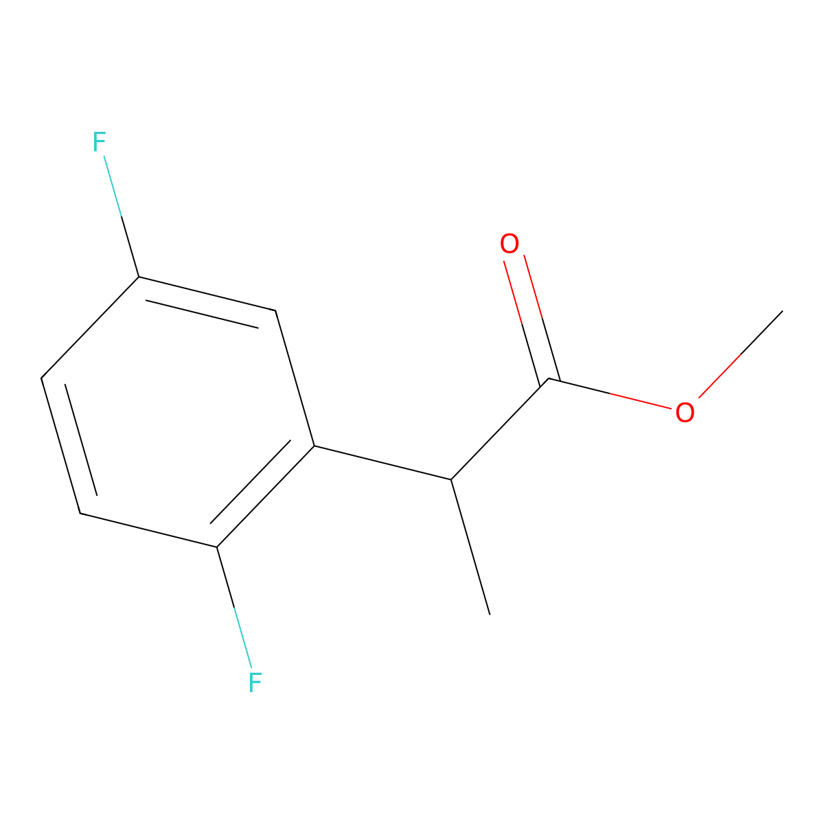 Methyl 2-(2,5-difluorophenyl)propanoate molecular structure, CAS 1339462-54-2