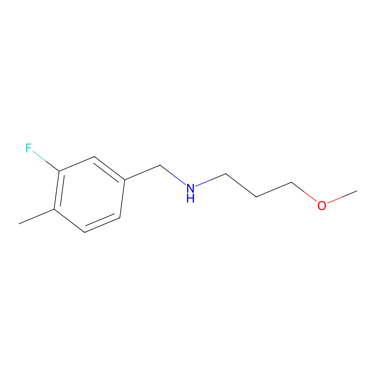 [(3-Fluoro-4-methylphenyl)methyl](3-methoxypropyl)amine molecular structure, CAS 1339463-60-3