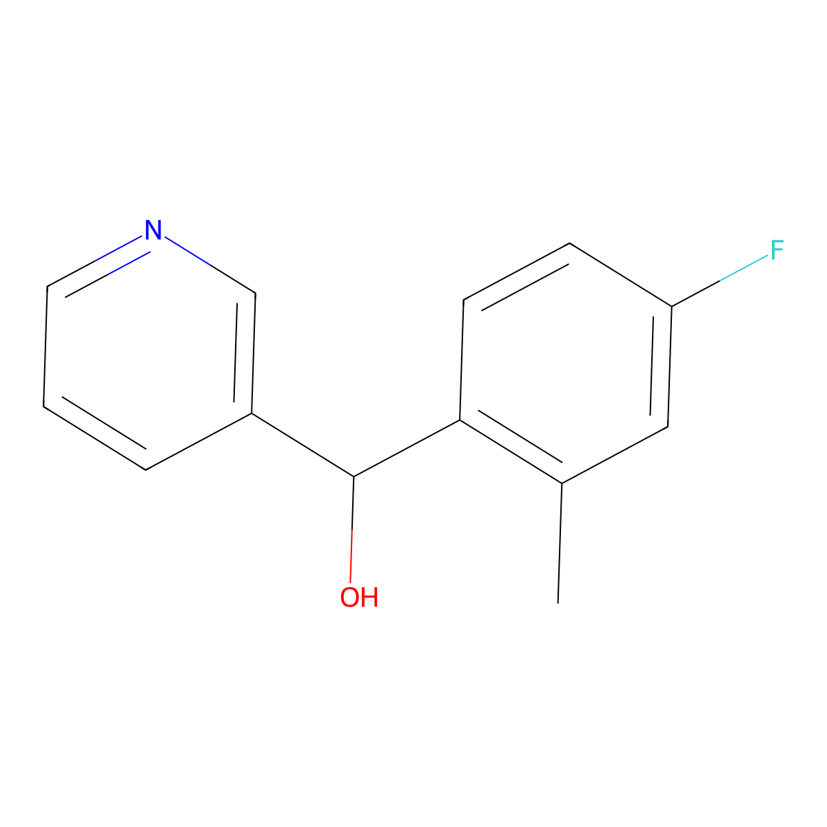 alpha-(4-Fluoro-2-methylphenyl)-3-pyridinemethanol molecular structure, CAS 1339464-00-4
