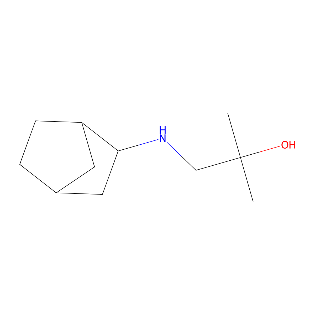 1-({Bicyclo[2.2.1]heptan-2-yl}amino)-2-methylpropan-2-ol molecular structure, CAS 1339469-49-6