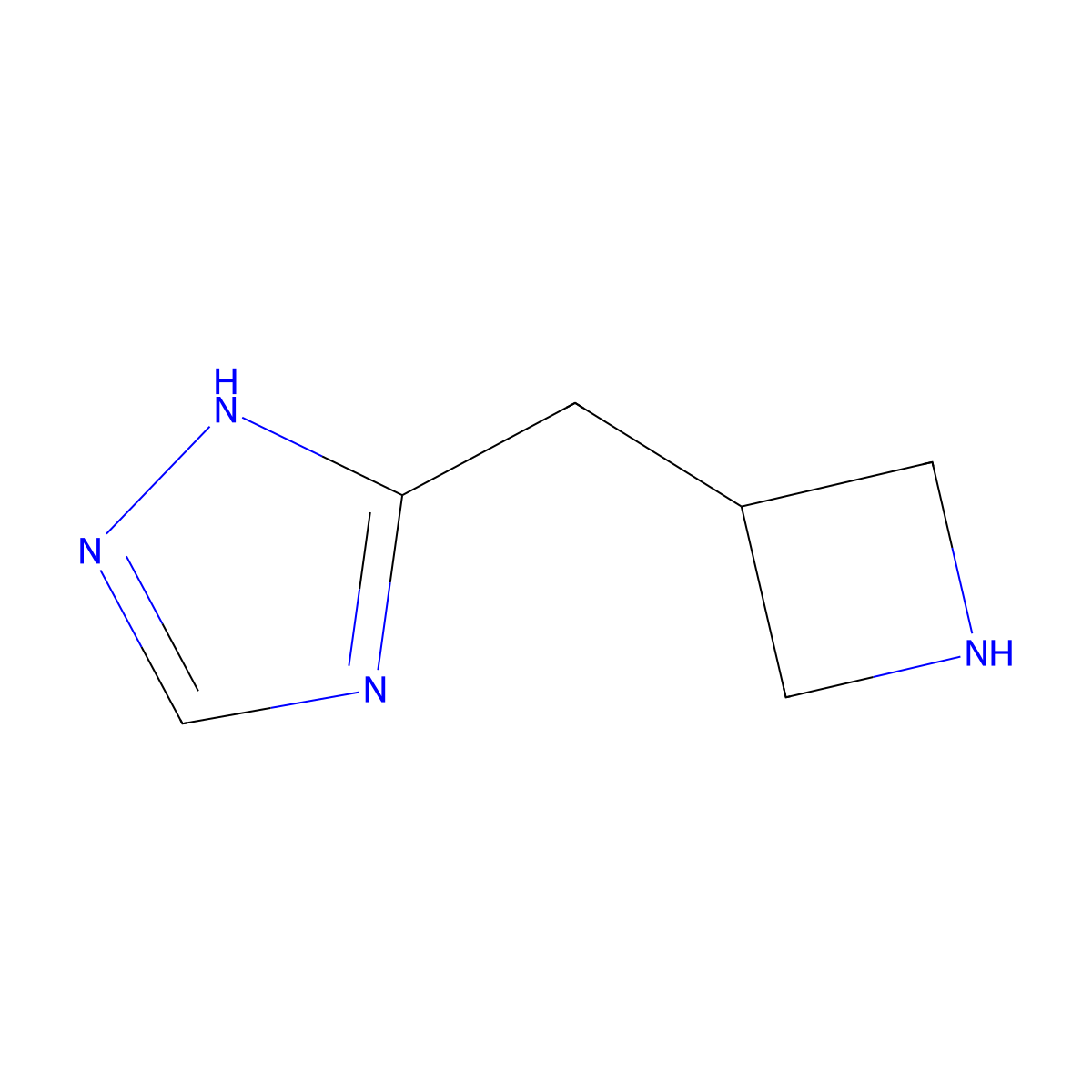 3-(azetidin-3-ylmethyl)-1H-1,2,4-triazole molecular structure, CAS 1339471-68-9