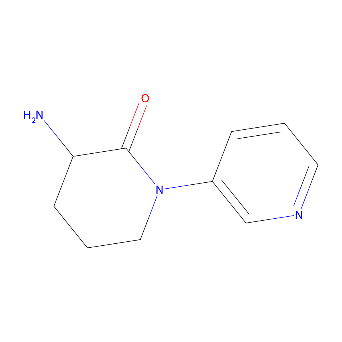 3-Amino-1-(pyridin-3-yl)piperidin-2-one molecular structure, CAS 1339471-91-8