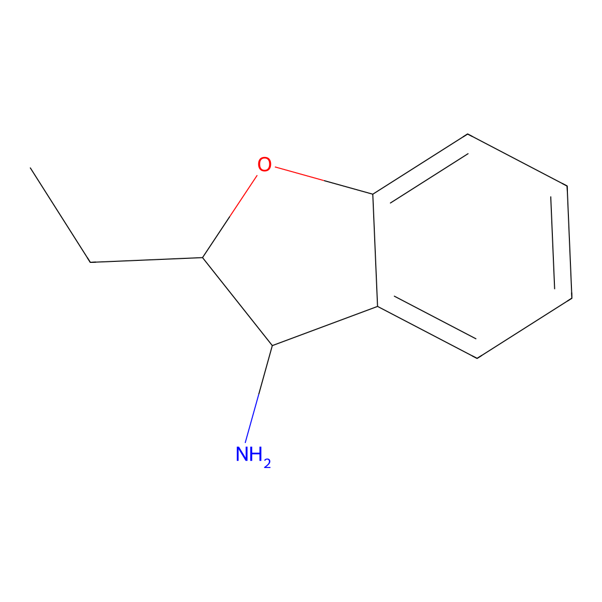 2-Ethyl-2,3-dihydro-1-benzofuran-3-amine molecular structure, CAS 1339472-73-9