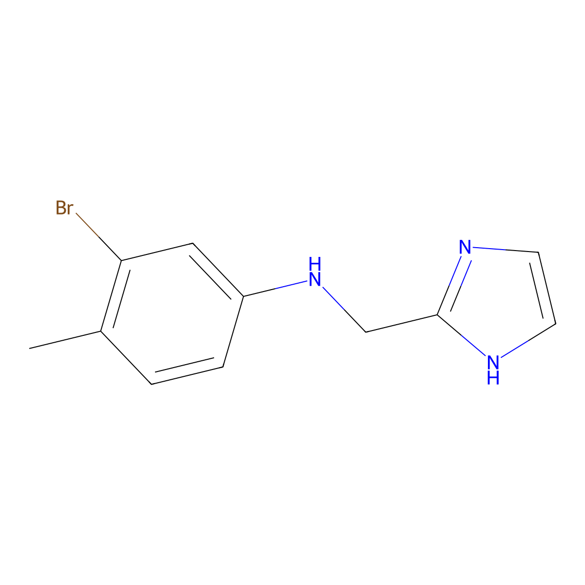 3-bromo-N-[(1H-imidazol-2-yl)methyl]-4-methylaniline molecular structure, CAS 1339473-72-1