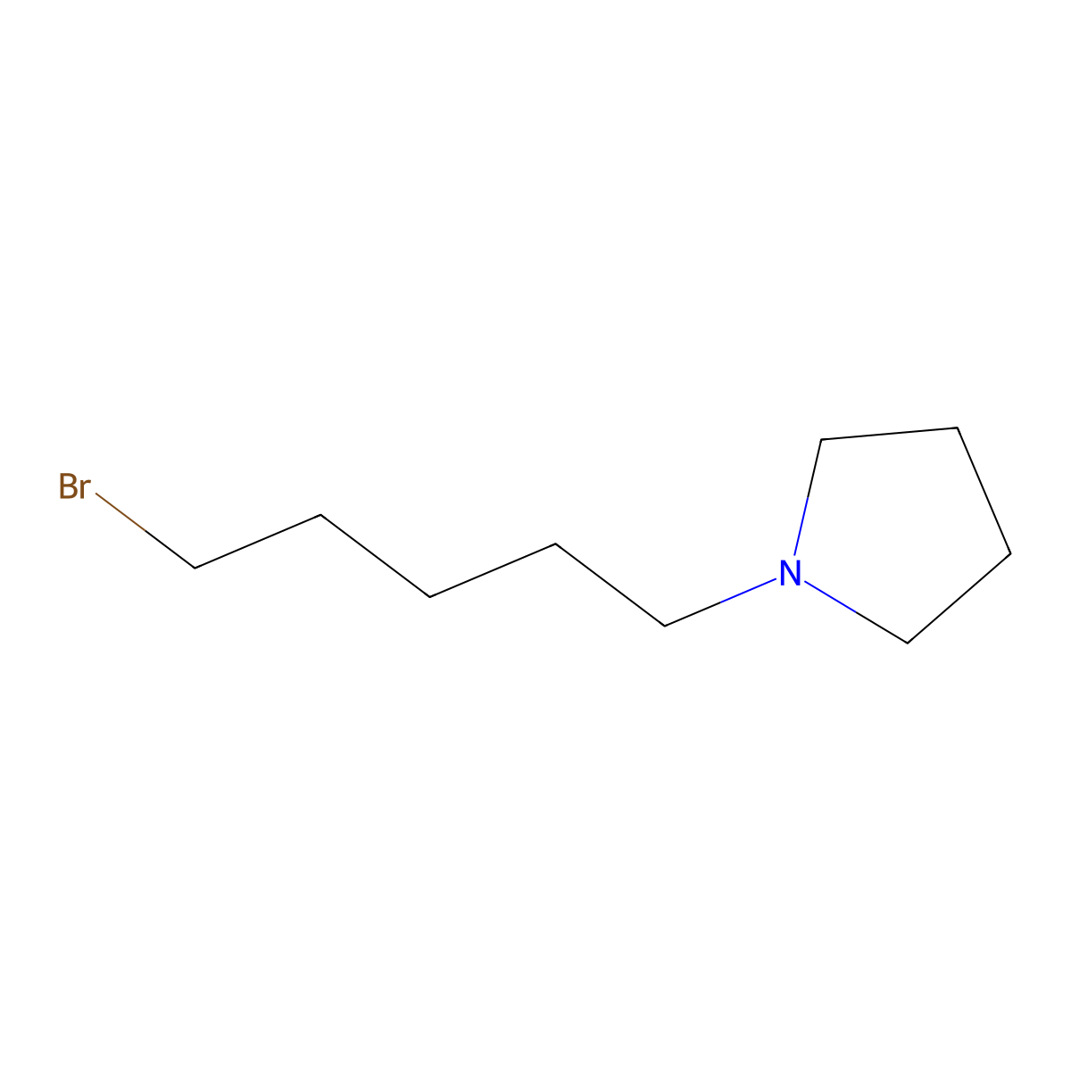 1-(5-Bromopentyl)pyrrolidine molecular structure, CAS 1339473-84-5