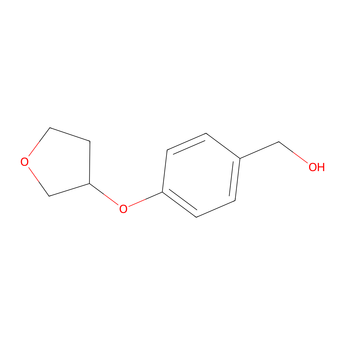 (4-(Oxolan-3-yloxy)phenyl)methanol molecular structure, CAS 1339476-49-1