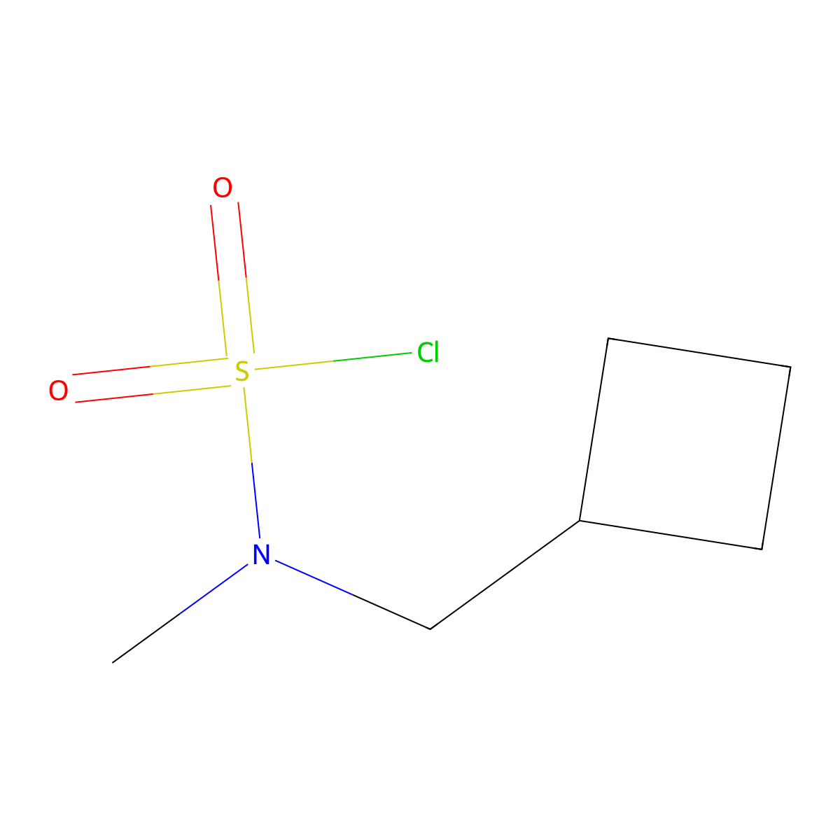 N-(cyclobutylmethyl)-N-methylsulfamoyl chloride molecular structure, CAS 1339480-24-8