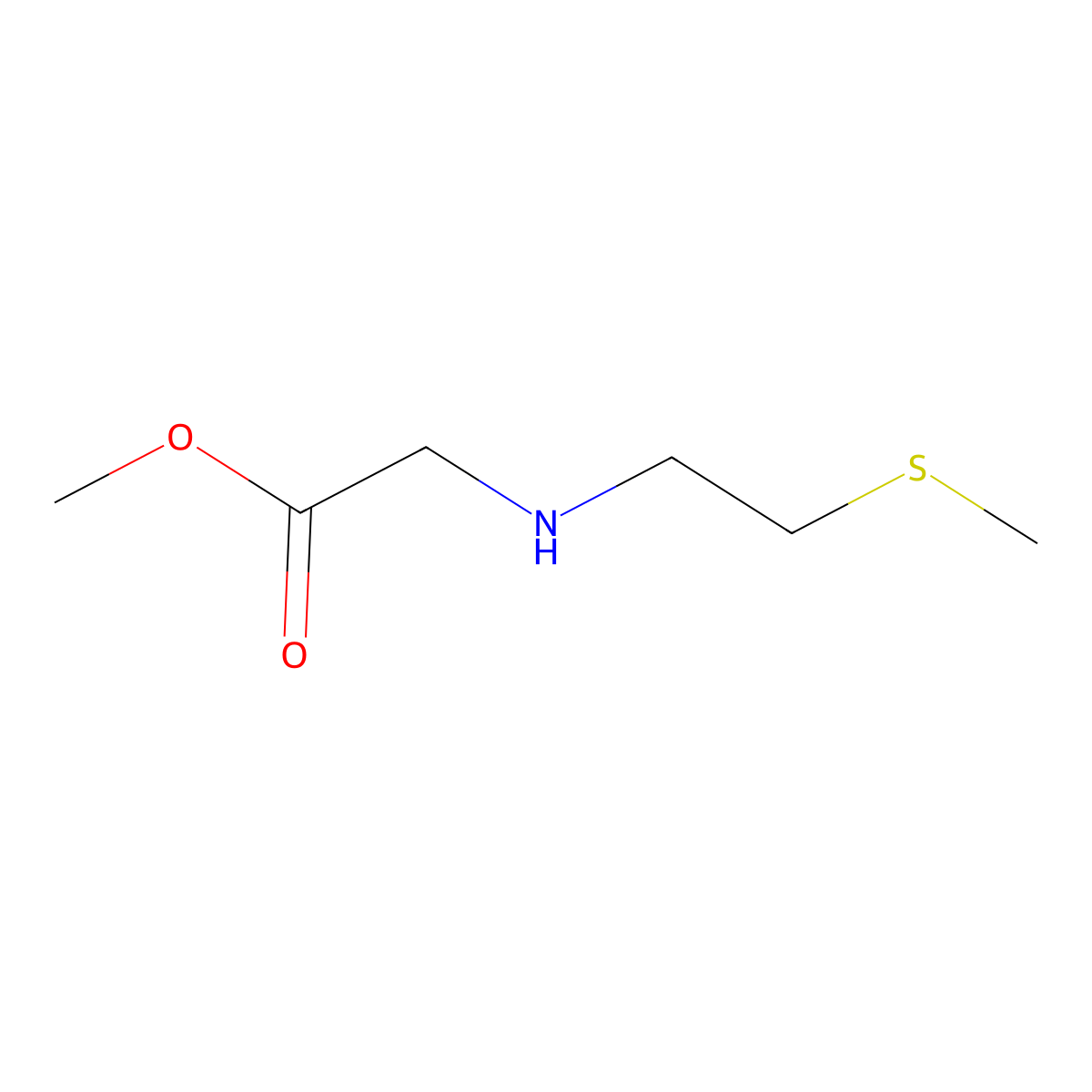 Methyl (2-(methylthio)ethyl)glycinate molecular structure, CAS 1339480-41-9
