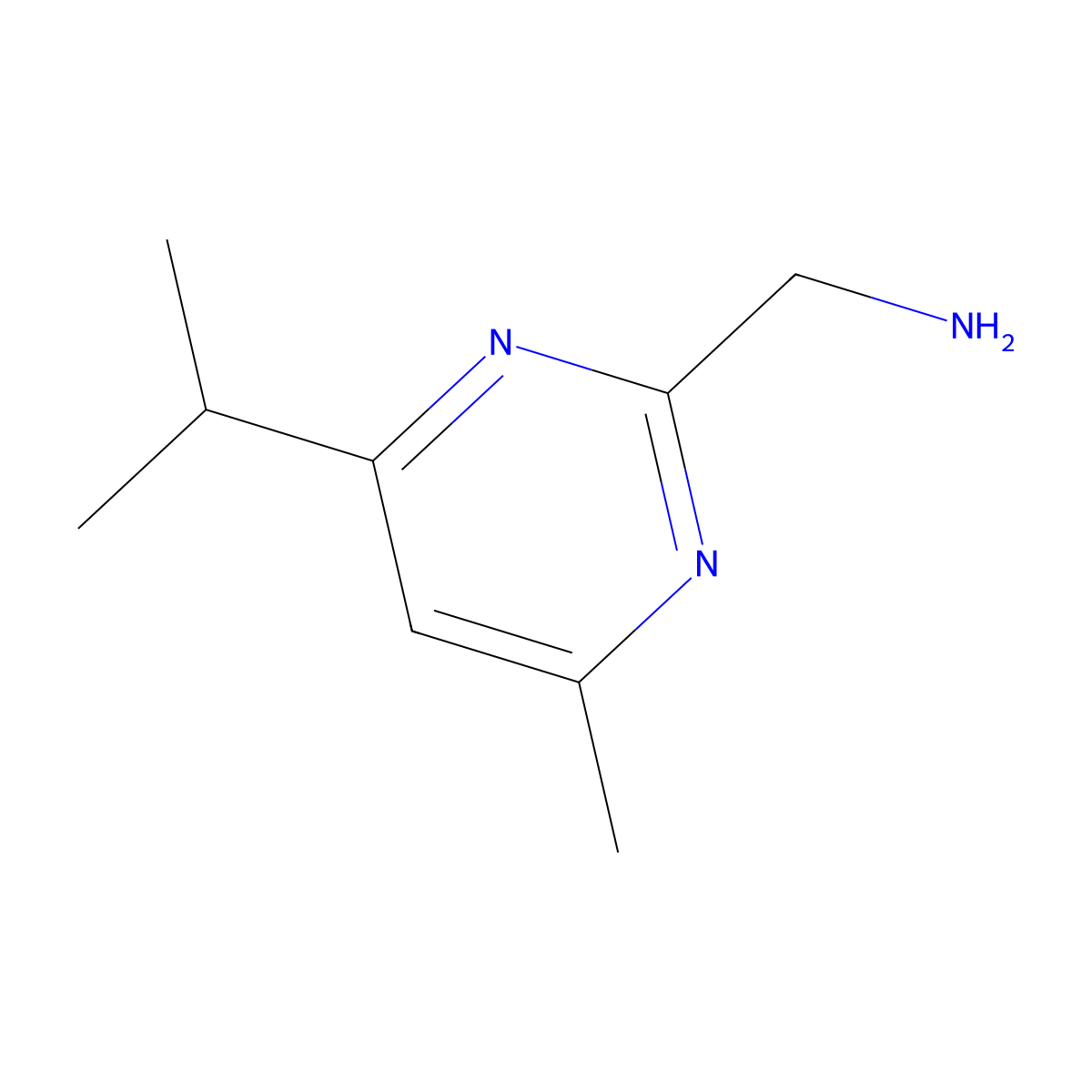 (4-Isopropyl-6-methylpyrimidin-2-yl)methanamine molecular structure, CAS 1339482-60-8