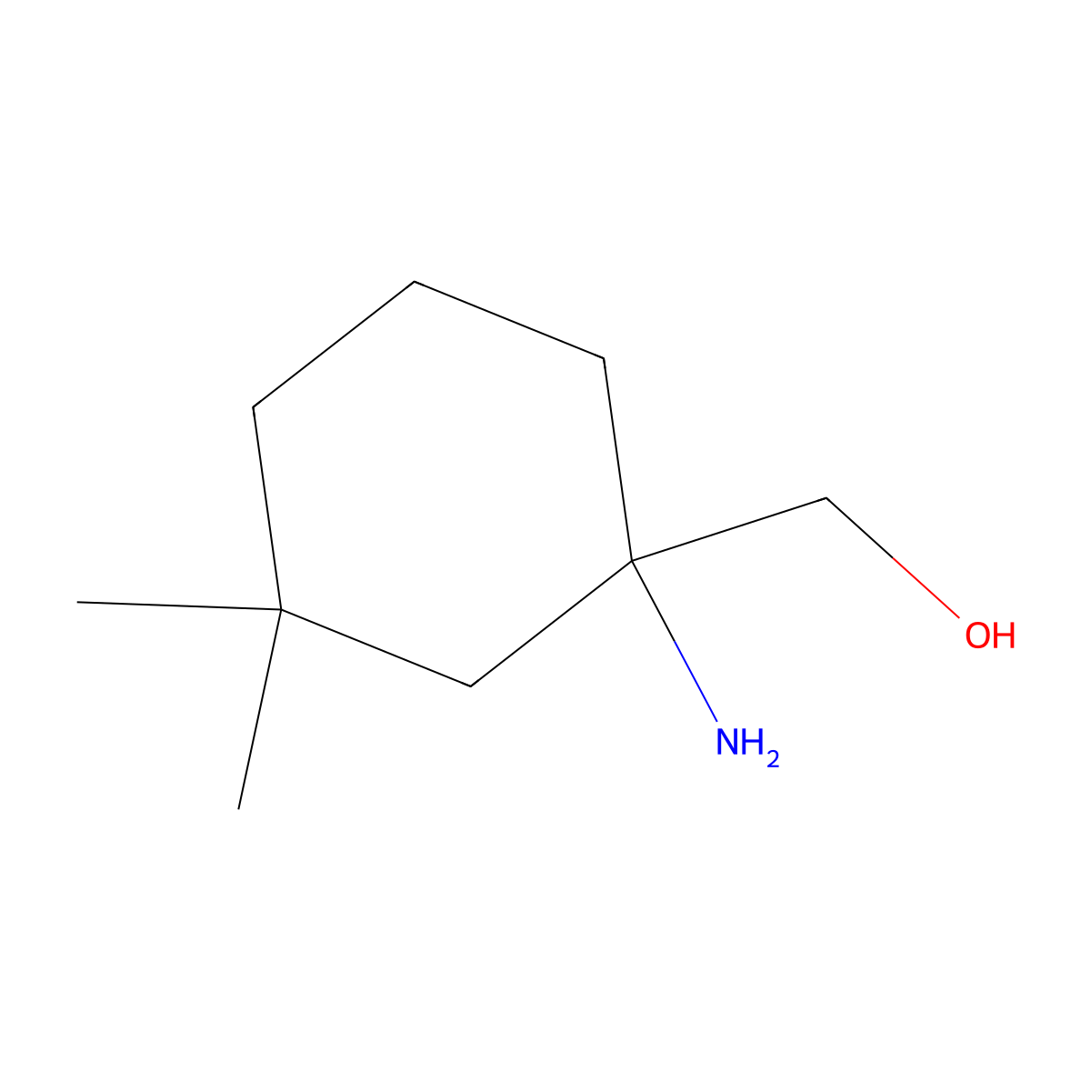 (1-Amino-3,3-dimethylcyclohexyl)methanol molecular structure, CAS 1339484-37-5