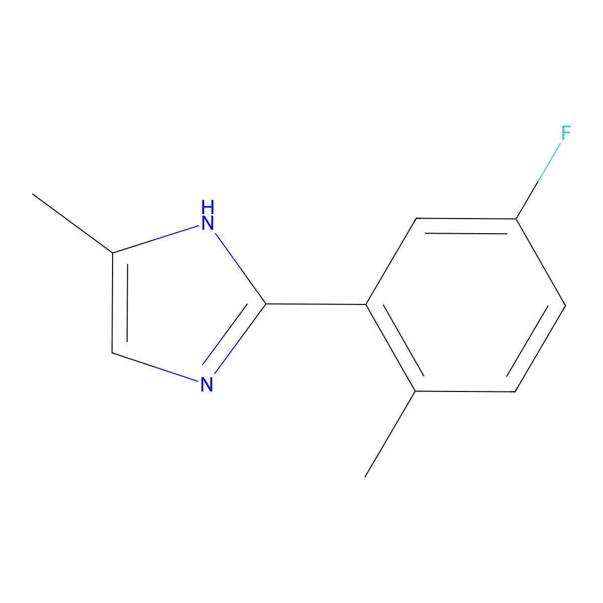 2-(5-fluoro-2-methylphenyl)-5-methyl-1H-imidazole molecular structure, CAS 1339484-42-2