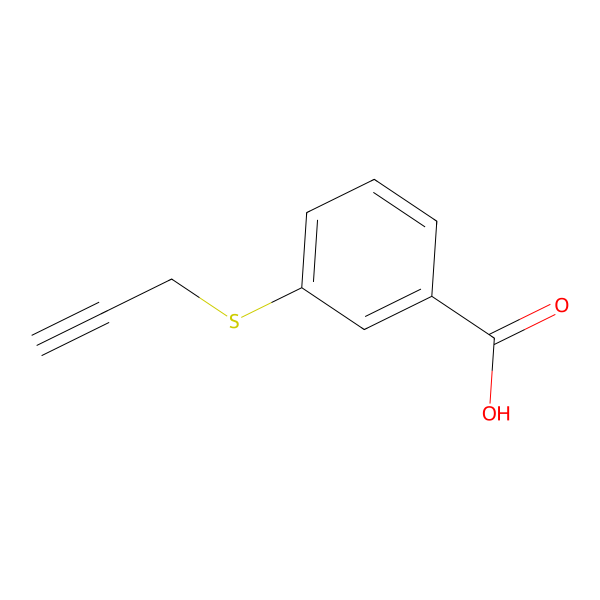 3-(Prop-2-yn-1-ylsulfanyl)benzoic acid molecular structure, CAS 1339485-38-9