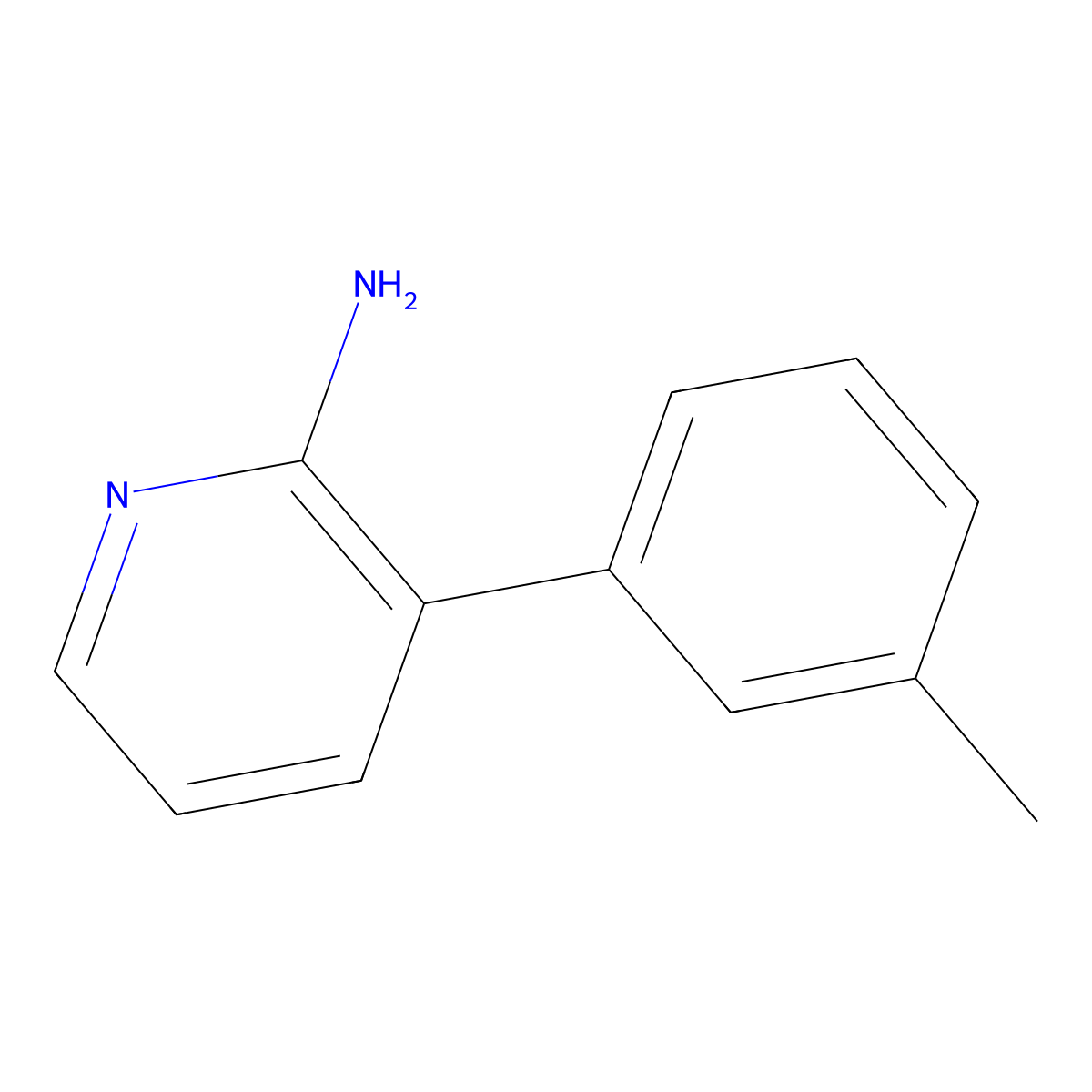 2-Amino-3-(3-tolyl)pyridine molecular structure, CAS 1339487-15-8