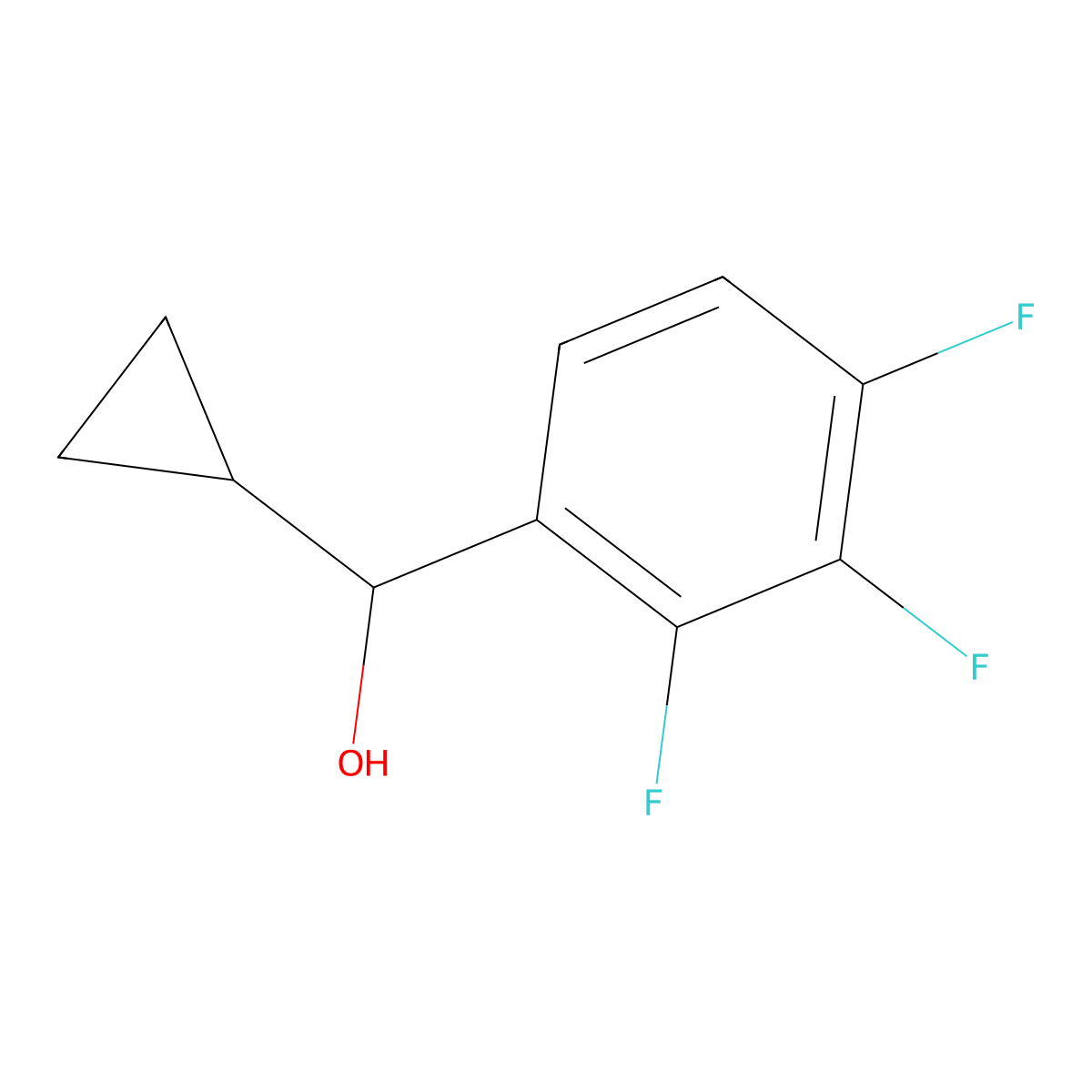 alpha-Cyclopropyl-2,3,4-trifluorobenZenemethanol molecular structure, CAS 1339489-36-9