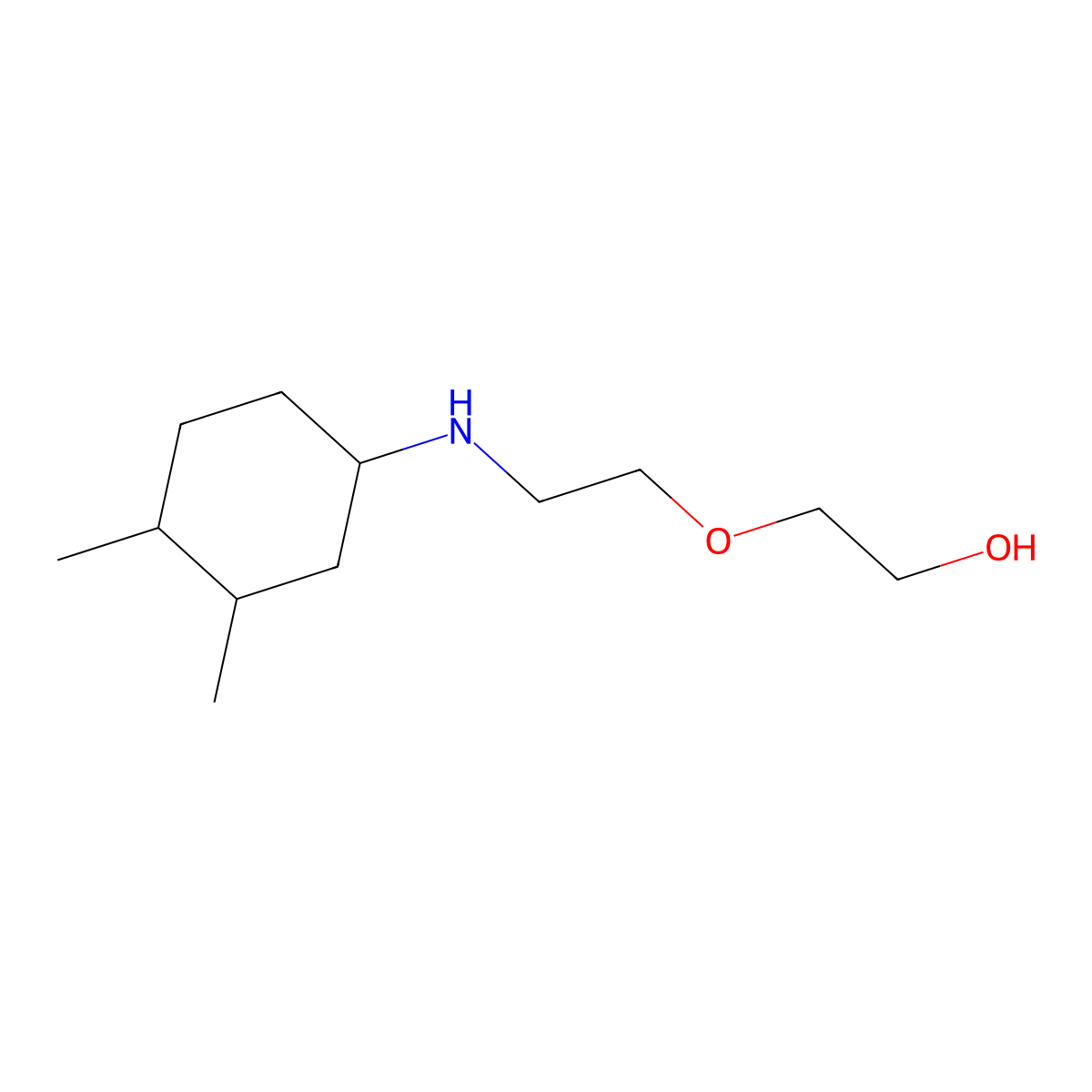 2-{2-[(3,4-Dimethylcyclohexyl)amino]ethoxy}ethan-1-ol molecular structure, CAS 1339489-99-4