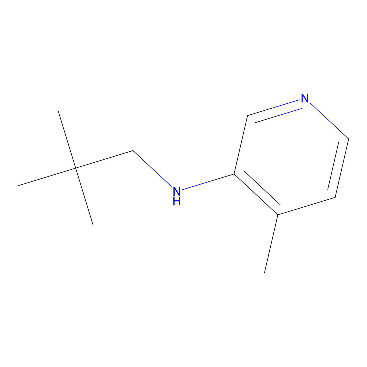 N-(2,2-dimethylpropyl)-4-methylpyridin-3-amine molecular structure, CAS 1339495-05-4