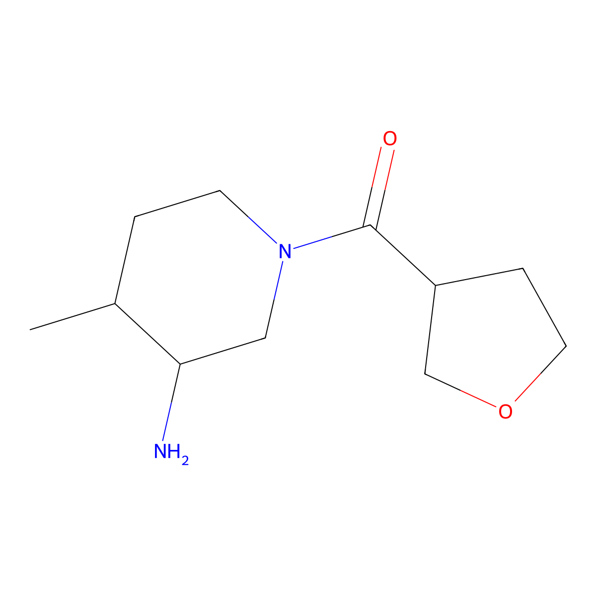 4-Methyl-1-(oxolane-3-carbonyl)piperidin-3-amine molecular structure, CAS 1339495-36-1