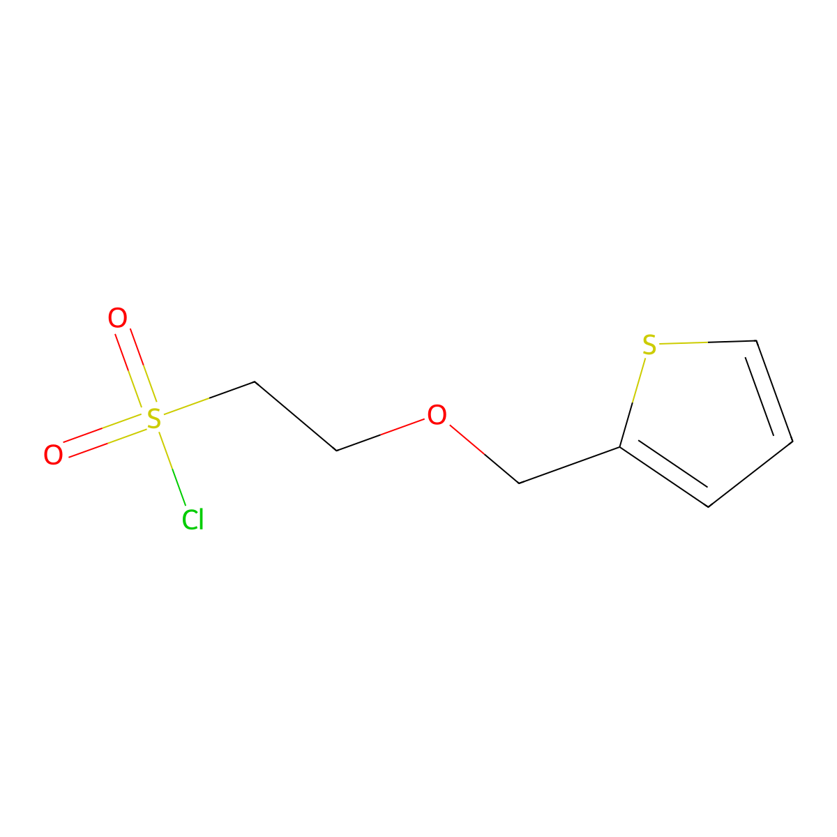 2-[(Thiophen-2-yl)methoxy]ethane-1-sulfonyl chloride molecular structure, CAS 1339497-65-2