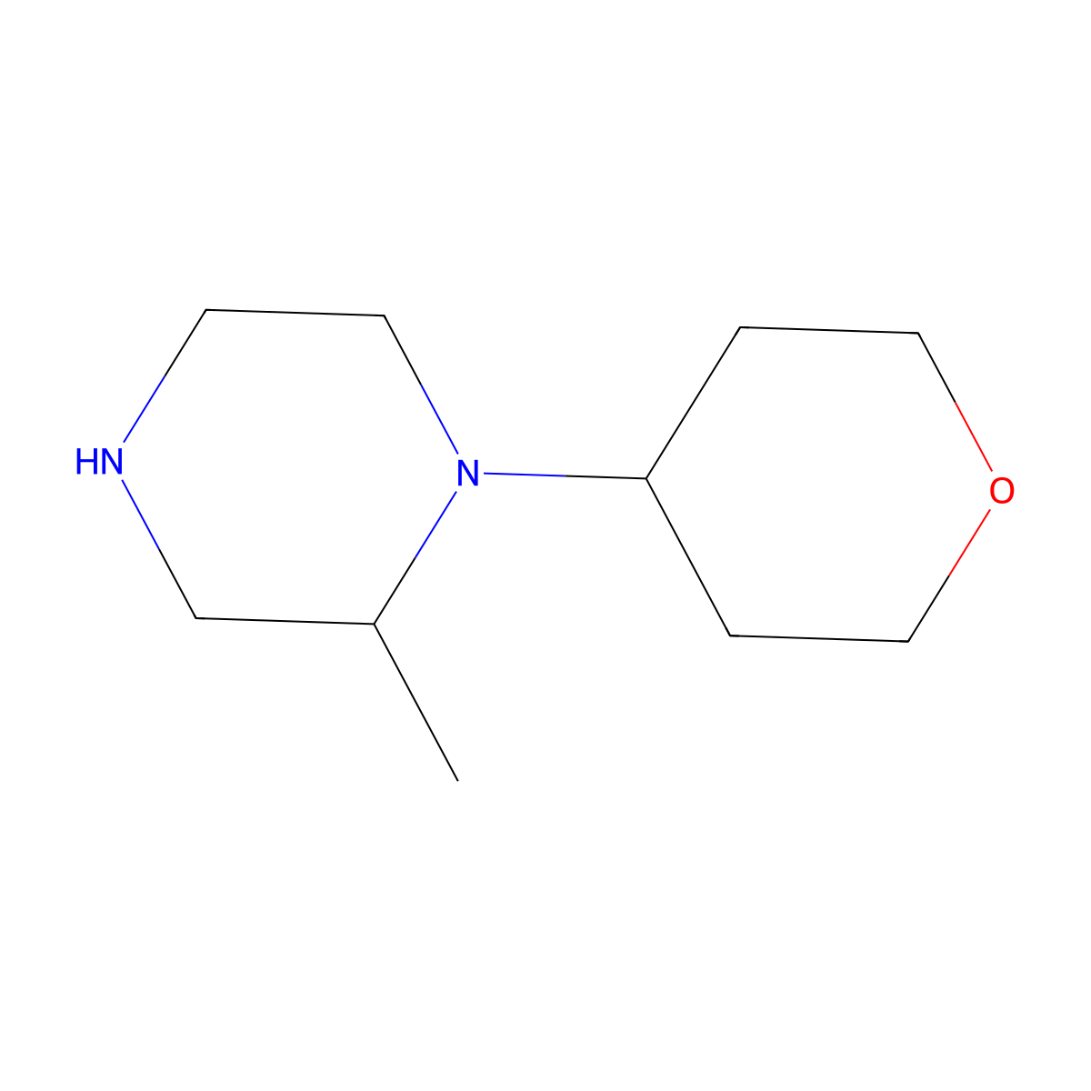 2-Methyl-1-(oxan-4-yl)piperazine molecular structure, CAS 1339498-19-9