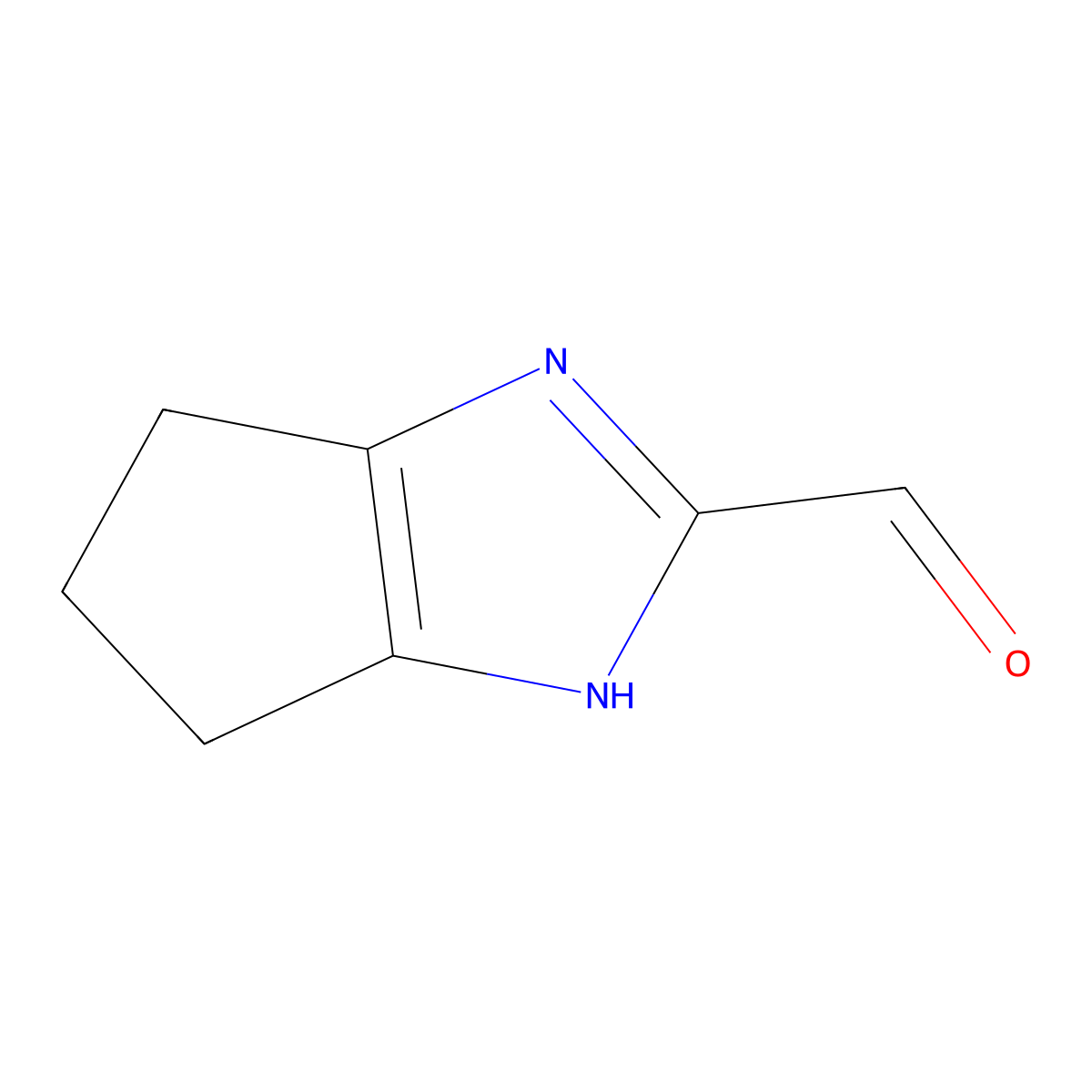 1H,4H,5H,6H-cyclopenta(d)imidazole-2-carbaldehyde molecular structure, CAS 1339499-04-5