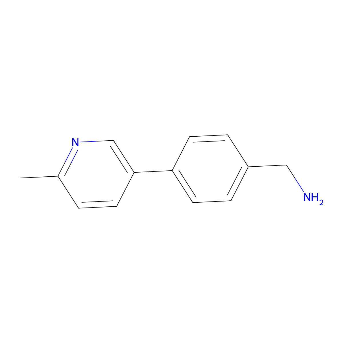 4-(6-Methyl-3-pyridyl)benzylamine molecular structure, CAS 1339499-58-9