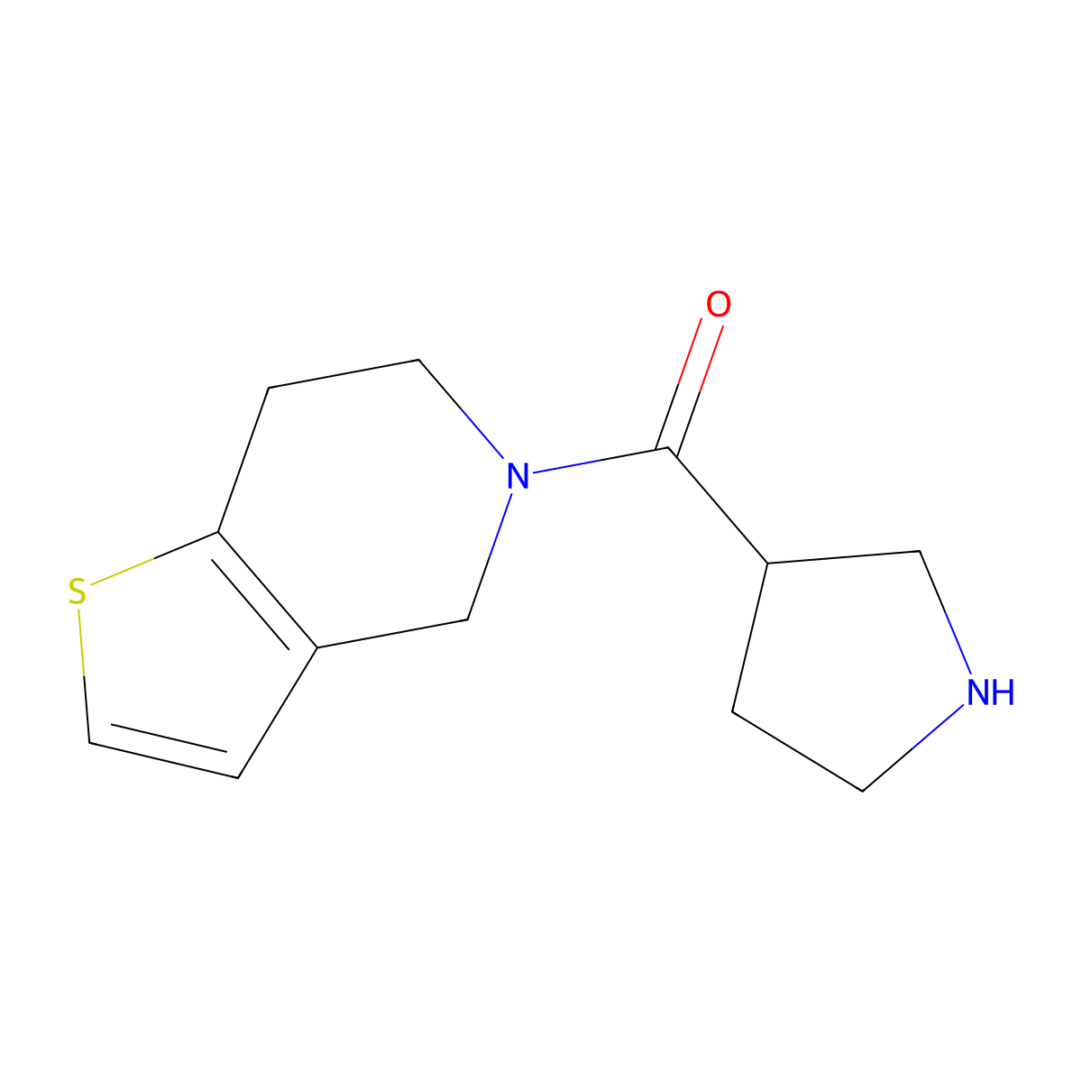 3-{4H,5H,6H,7H-thieno[3,2-c]pyridine-5-carbonyl}pyrrolidine molecular structure, CAS 1339499-82-9