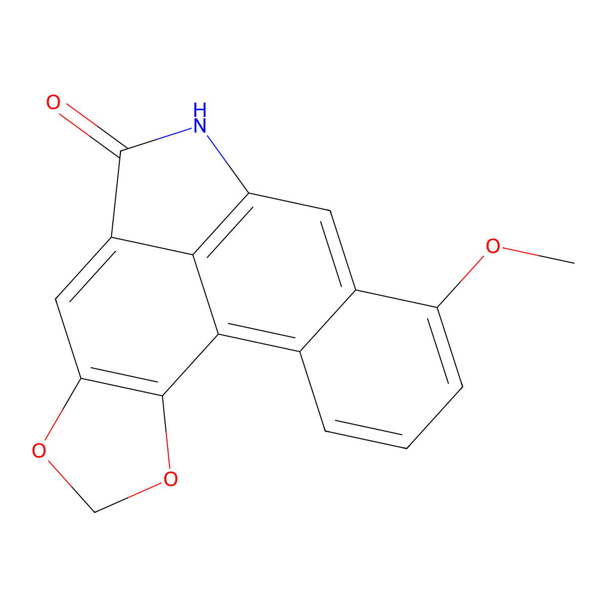 Aristolactam molecular structure, CAS 13395-02-3