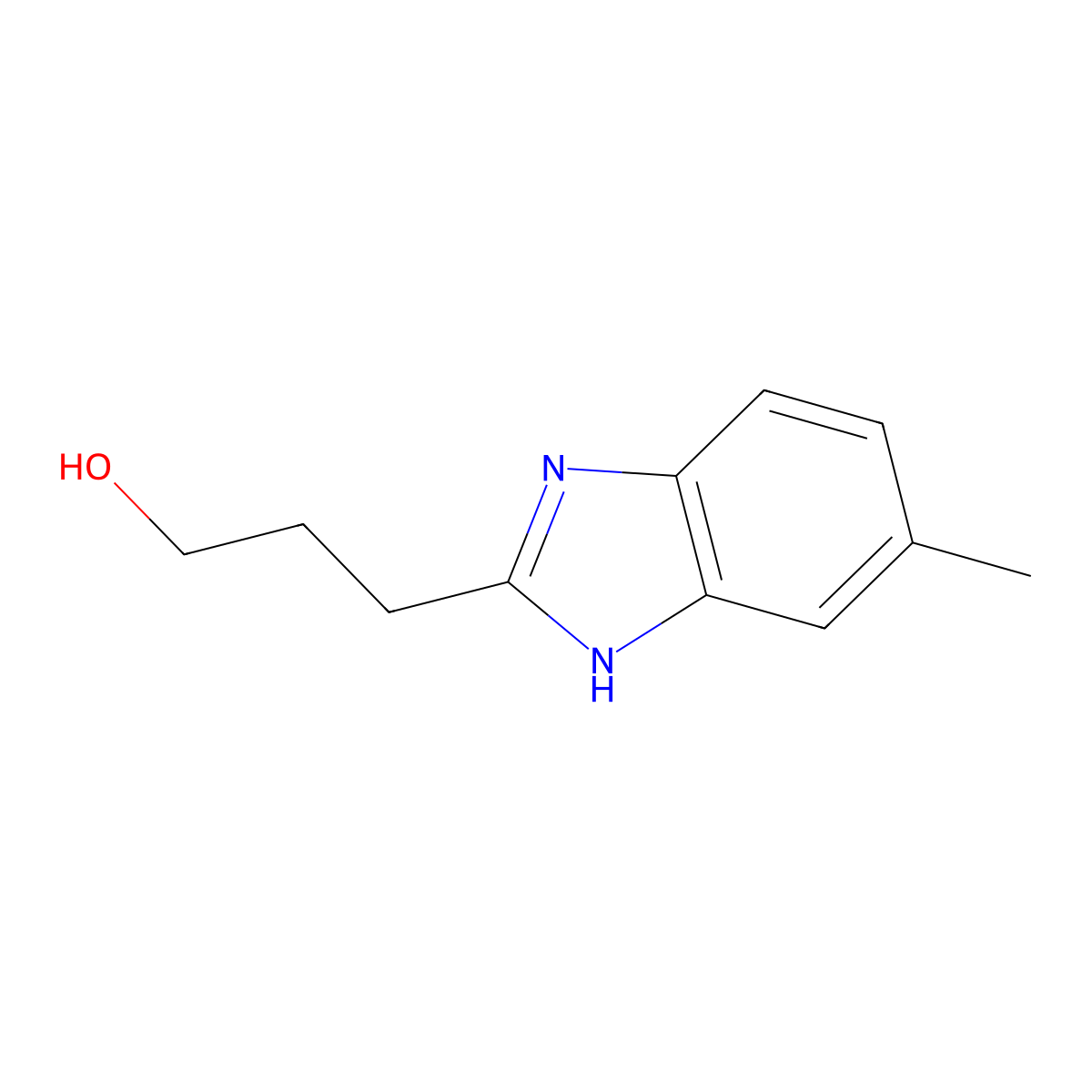 3-(5-Methyl-1H-benzimidazol-2-yl)propan-1-ol molecular structure, CAS 13395-19-2