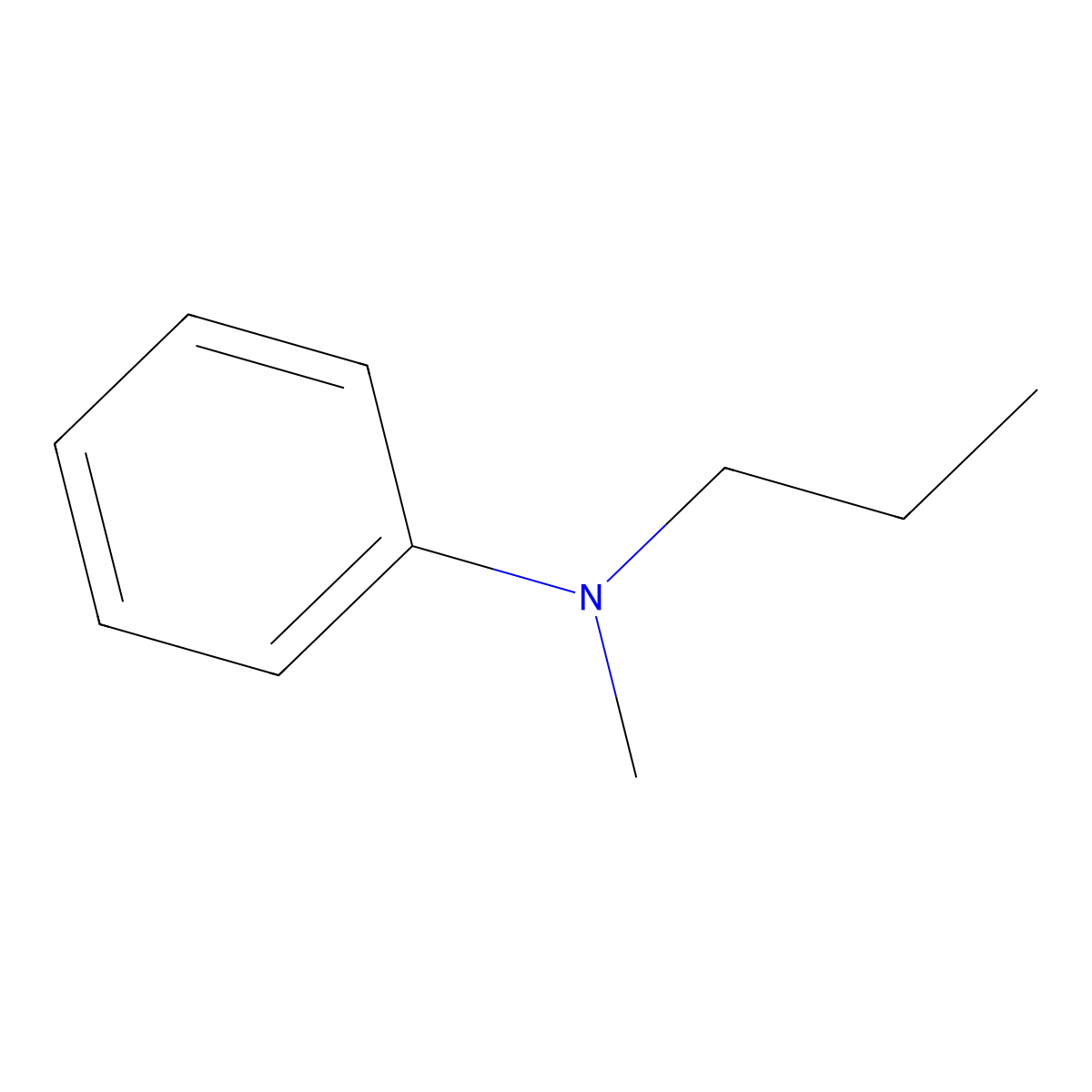 N-Methyl-n-propylaniline molecular structure, CAS 13395-54-5