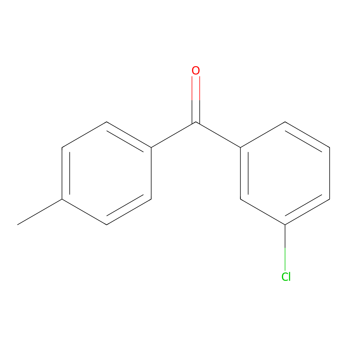 Benzophenone, 3-chloro-4'-methyl- molecular structure, CAS 13395-60-3