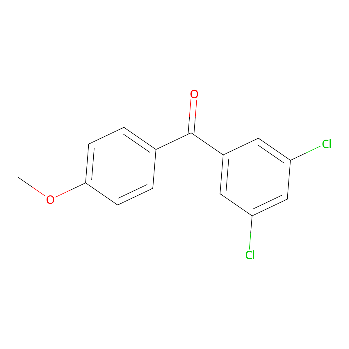 (3,5-Dichlorophenyl)(4-methoxyphenyl)methanone molecular structure, CAS 13395-62-5