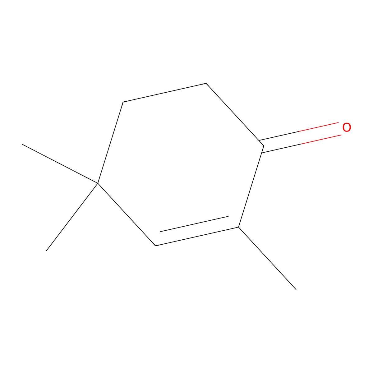 2,4,4-Trimethylcyclohex-2-en-1-one molecular structure, CAS 13395-71-6