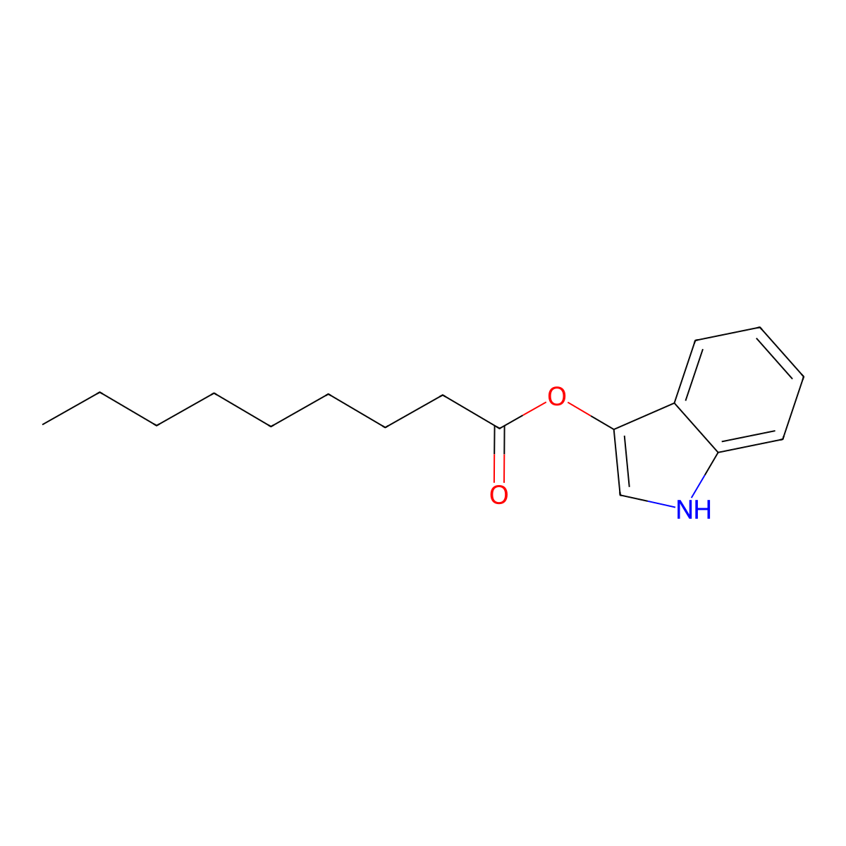 1h-Indol-3-yl nonanoate molecular structure, CAS 133950-67-1