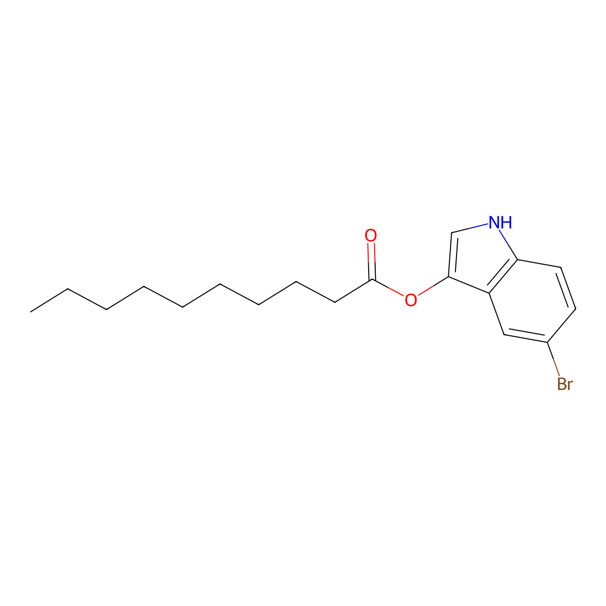 5-Bromo-1H-indol-3-yl decanoate molecular structure, CAS 133950-71-7